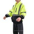 Amarillo Clase-3 Logotipo personalizado Jacket de seguridad de trabajo de invierno